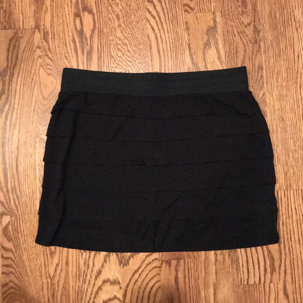 Express Black layered mini skirt